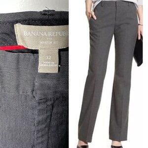 Banana Republic 12/32 inseam Charcoal Martin Pants